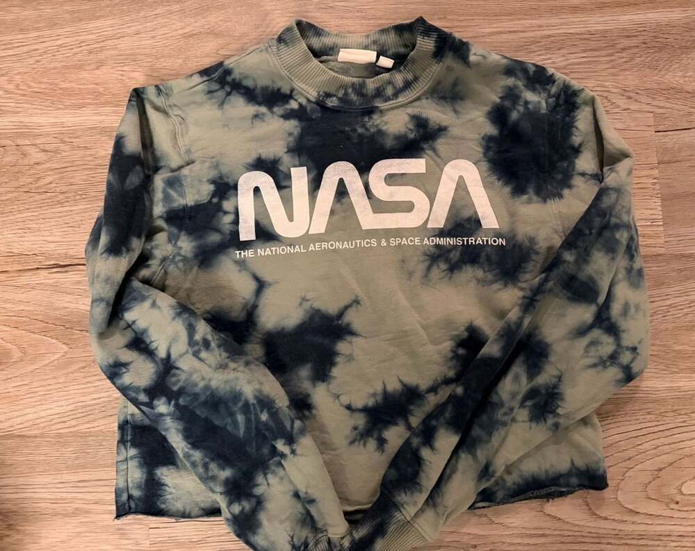 Mighty Fine NASA Tie Dye Sweatshirt Size S Green Black